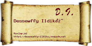 Dessewffy Ildikó névjegykártya